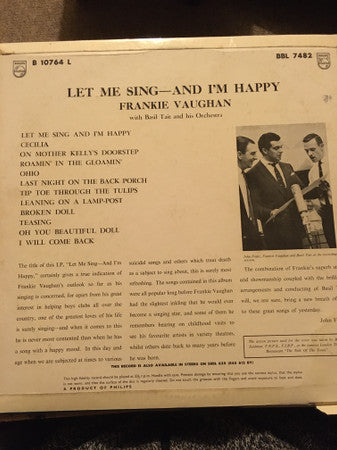 Frankie Vaughan : Let Me Sing - And I'm Happy! (LP)