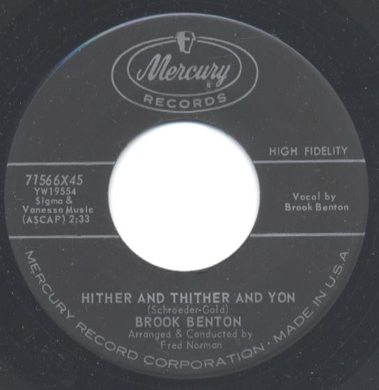 Brook Benton : Hither And Thither And Yon / The Ties That Bind (7", Single, Mono)
