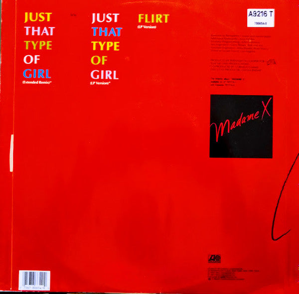 Madame X : Just That Type Of Girl (Extended Remix) (12")