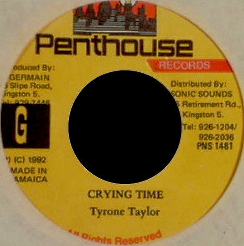 Tyrone Taylor : Crying Time (7")