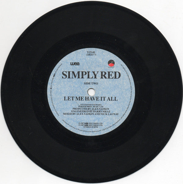 Simply Red : Maybe Someday ... (7", Single)
