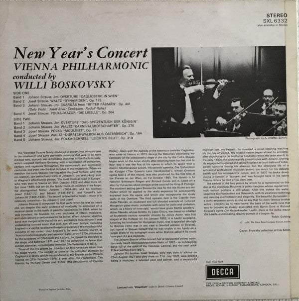 Vienna Philharmonic*, Willi Boskovsky : New Year's Concert (LP, RP)