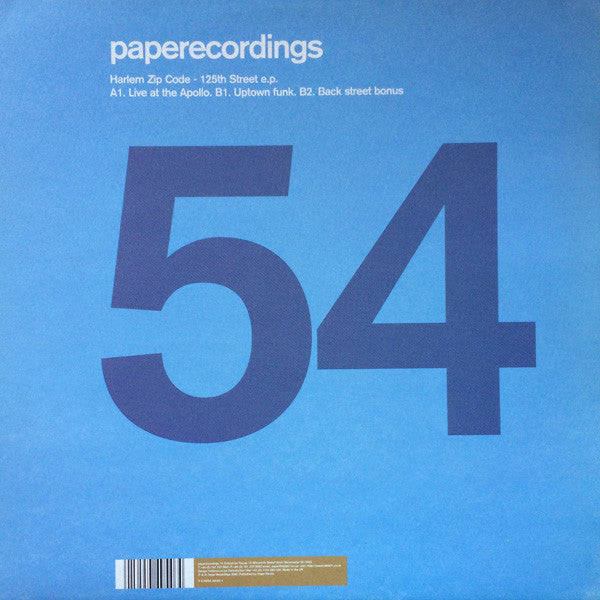 Harlem Zip Code : 125th Street EP (12", EP)