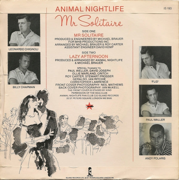 Animal Nightlife : Mr Solitaire (7", Single)