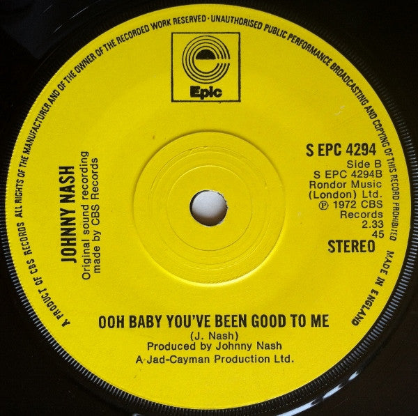 Johnny Nash : (What A) Wonderful World (7", Single, Sol)