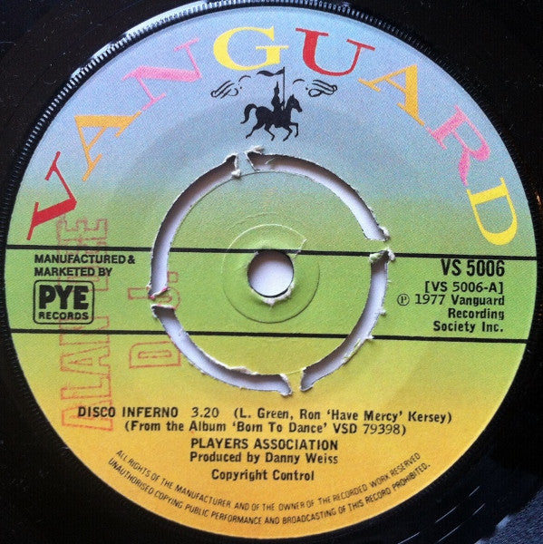 The Players Association : Disco Inferno  (7", Single)