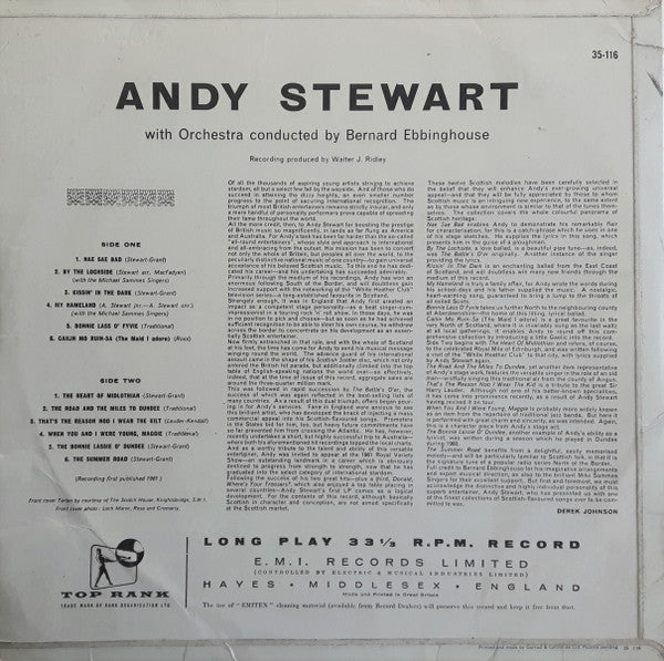 Andy Stewart : Andy Stewart (LP, Mono)