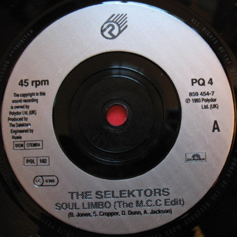 The Selektors : Soul Limbo (7", Single)