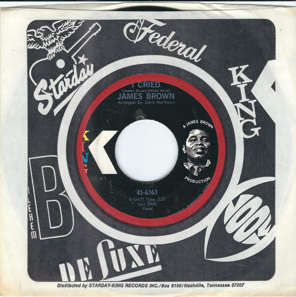 James Brown : I Cried / World Pt. 2 (7", Single)
