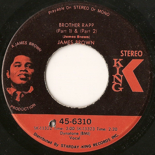 James Brown : Brother Rapp (Part 1) & (Part 2) / Bewildered (7", Single, Roc)