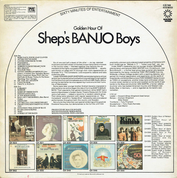 Sheps Banjo Boys : Golden Hour Of Shep's Banjo Boys (LP, Comp)