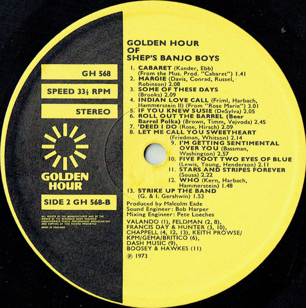 Sheps Banjo Boys : Golden Hour Of Shep's Banjo Boys (LP, Comp)