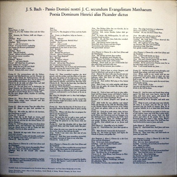 Johann Sebastian Bach - Concentus Musicus Wien : Matthäus-Passion: Chorszenen • Choral Scenes (LP, Album)