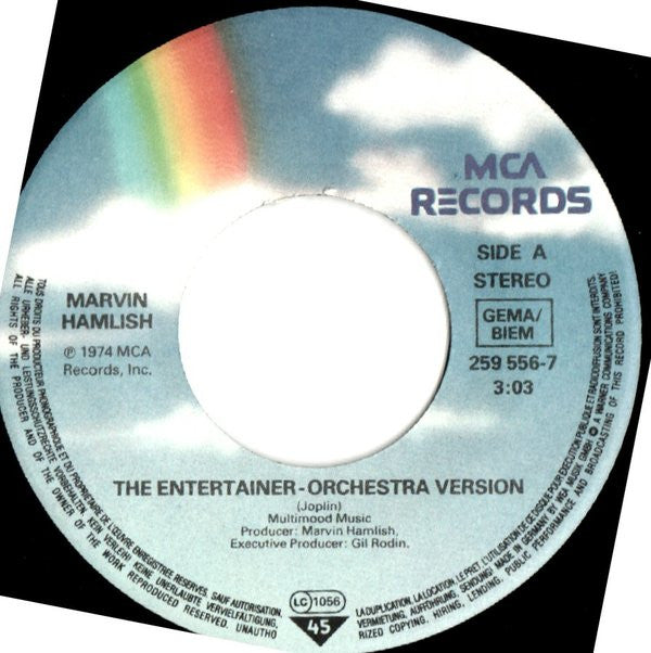 Marvin Hamlisch : The Entertainer / Solace (7", Single, RE)