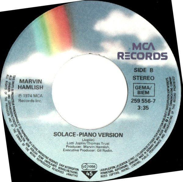 Marvin Hamlisch : The Entertainer / Solace (7", Single, RE)