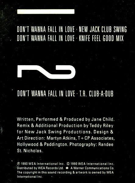 Jane Child : Don't Wanna Fall In Love (12")