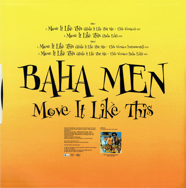 Baha Men : Move It Like This (12", Promo)