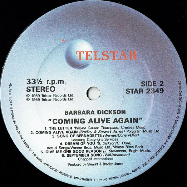 Barbara Dickson : Coming Alive Again (LP)