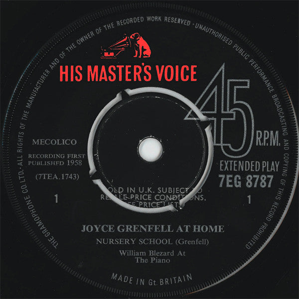 Joyce Grenfell : Joyce Grenfell At Home (7", EP)
