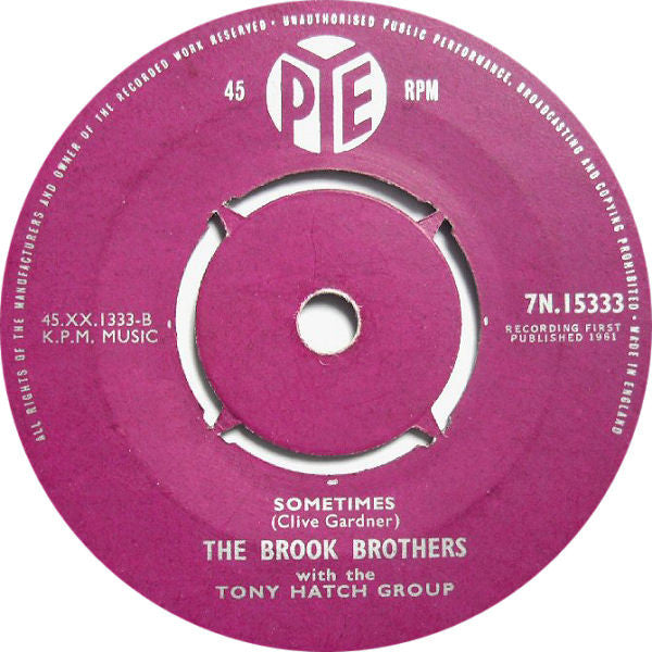 The Brook Brothers With The Tony Hatch Group : Warpaint (7")
