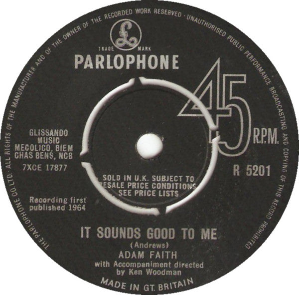 Adam Faith : A Message To Martha (Kentucky Bluebird) (7", Single)