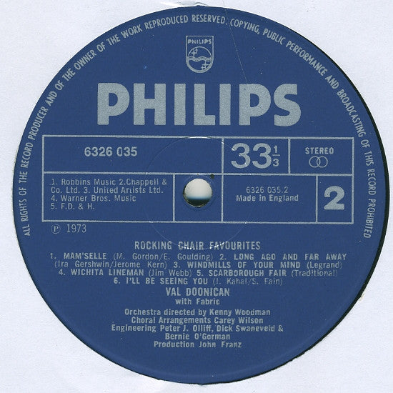 Val Doonican : Rocking Chair Favourites (LP)
