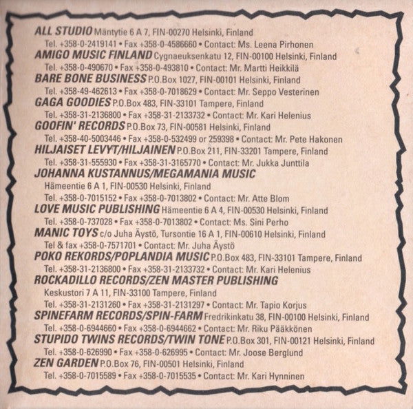 Various : Reindeer Rock '95 (CD, Comp, Promo)