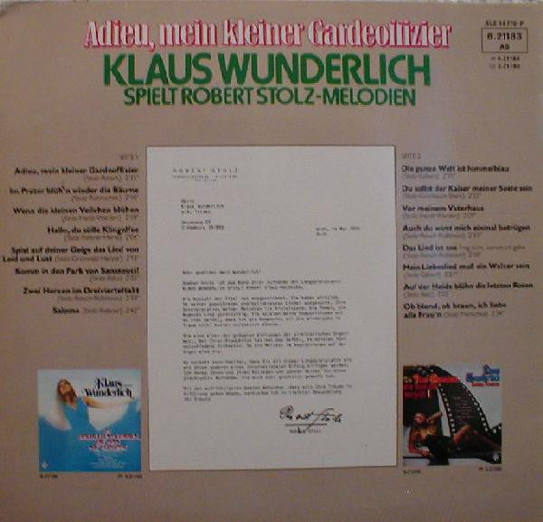 Klaus Wunderlich : Adieu, Mein Kleiner Gardeoffizier - Klaus Wunderlich Spielt Robert Stolz-Melodien (LP, RP)