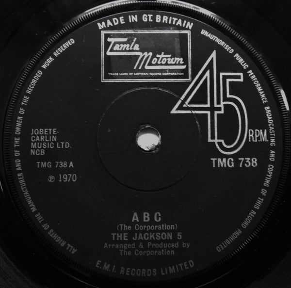The Jackson 5 : ABC (7", Single, Sol)