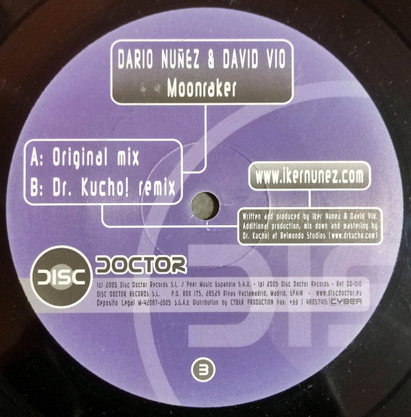 Darío Núñez & David Vio : Moonraker (12")