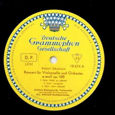 Robert Schumann / Pyotr Ilyich Tchaikovsky - Mstislav Rostropovich, Leningrad Philharmonic Orchestra, Gennadi Rozhdestvensky : Cellokonzert A-Moll / Rokoko-Variationen (LP, Mono)