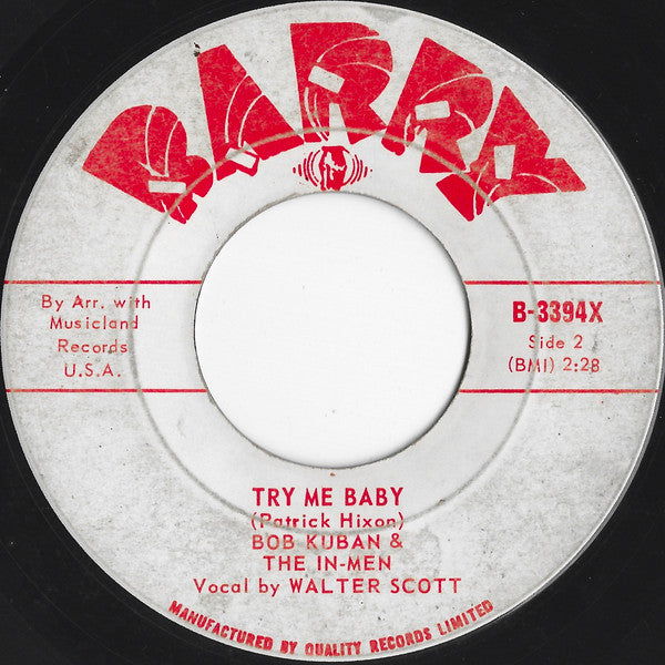 Bob Kuban & The In-Men* : The Cheater / Try Me Baby (7", Single)