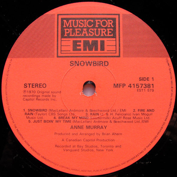 Anne Murray : Snowbird (LP, Comp, RE)