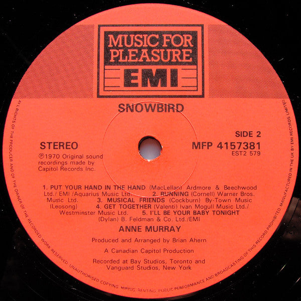Anne Murray : Snowbird (LP, Comp, RE)