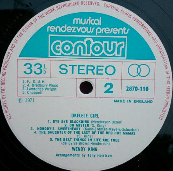 Wendy King (3) : Ukelele Girl (LP, Album)