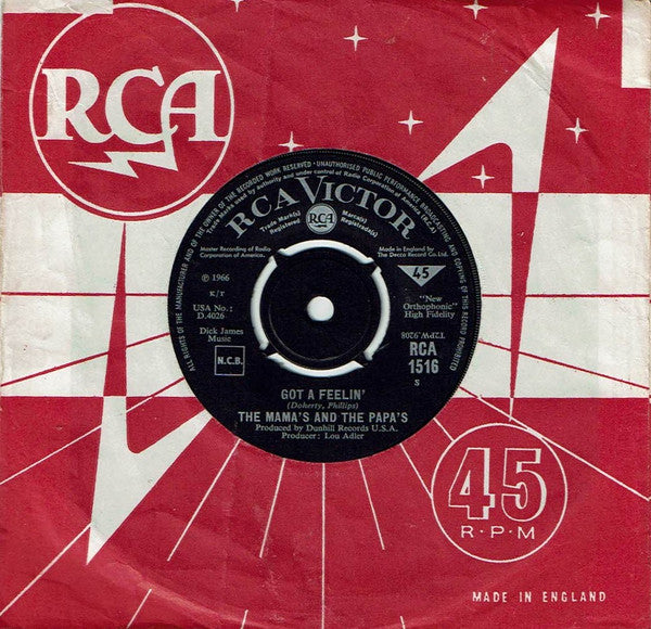 The Mamas & The Papas : Monday Monday  (7", Single)