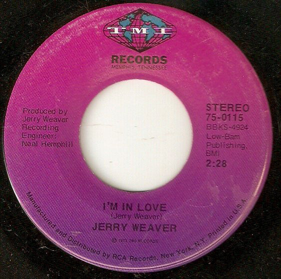 Jerry Weaver : I'm So In Love With You (7", Single)