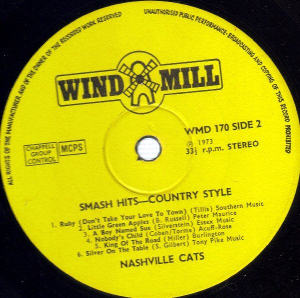 The Nashville Cats : Smash Hits Country Style (LP)