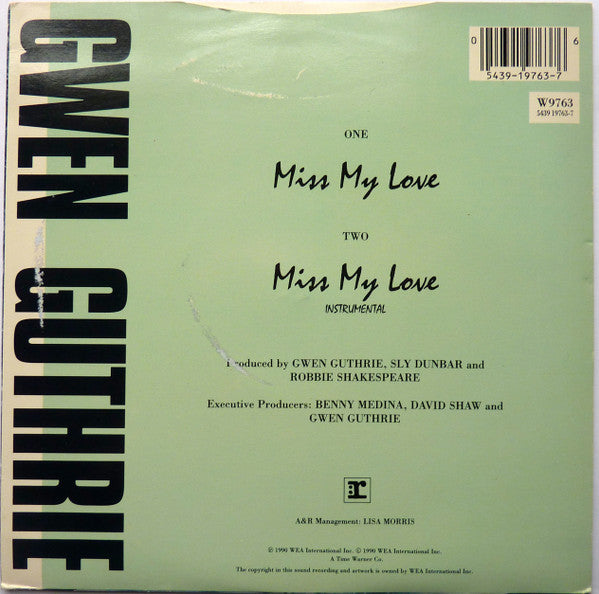 Gwen Guthrie : Miss My Love (7")
