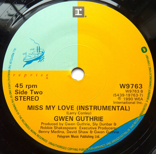 Gwen Guthrie : Miss My Love (7")