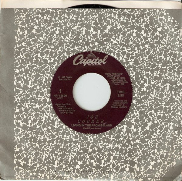 Joe Cocker : Living In The Promiseland (7", Single)