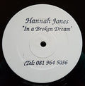 Hannah Jones : In A Broken Dream (12", Promo, W/Lbl, Sta)