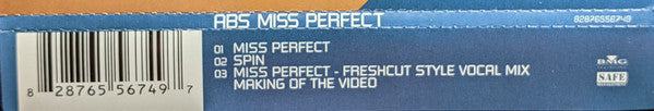 Abs (3) Feat. Nodesha : Miss Perfect (DVD, Single, PAL, Reg)