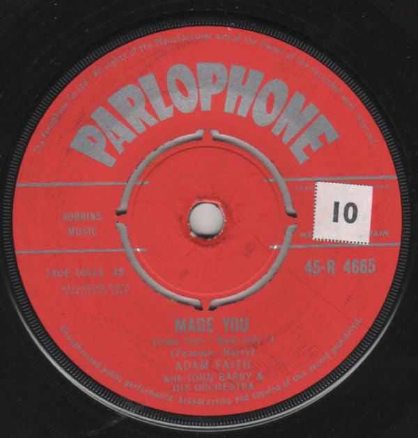 Adam Faith With John Barry & His Orchestra : Johnny Comes Marching Home (7")