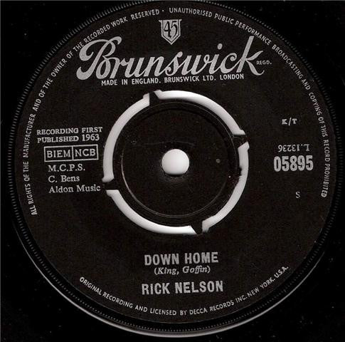 Ricky Nelson (2) : Fools Rush In / Down Home (7", Single)