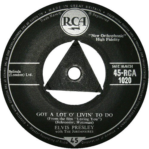 Elvis Presley With The Jordanaires : Party (7", Single)