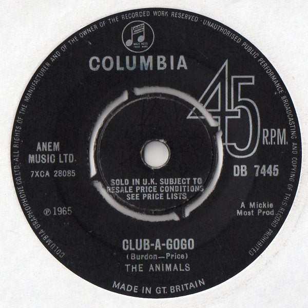 The Animals : Don't Let Me Be Misunderstood (7", Single, Mono)