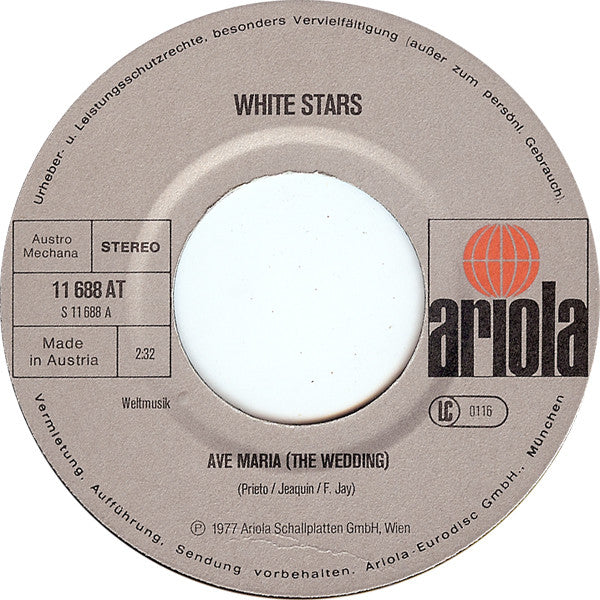 White Stars : Ave Maria (The Wedding) (7", Single)