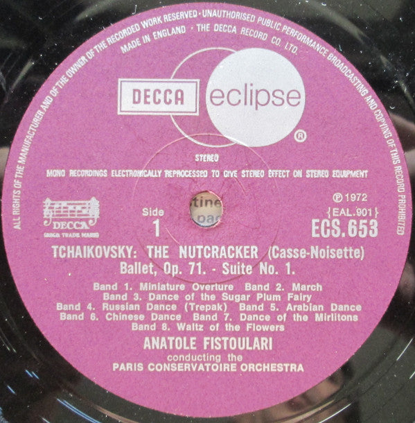 Pyotr Ilyich Tchaikovsky, Orchestre De La Société Des Concerts Du Conservatoire, Anatole Fistoulari : The Nutcracker - Suites 1 And 2 (LP, RE, RM, Ele)