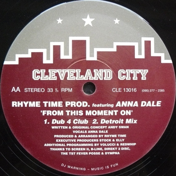 Rhyme Time Productions Featuring Anna Dale : From This Moment On (12", Single)